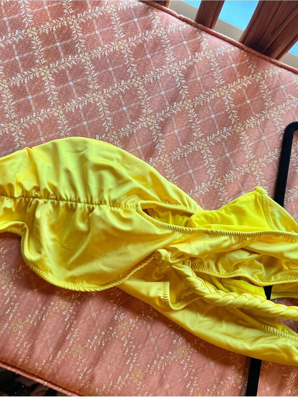 RHEA MANI Sunshine Yellow One-Piece Swimsuit | Braided Strap | NWT - Picture 5 of 5